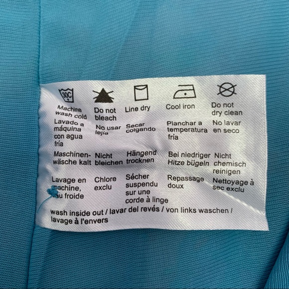 Esprit - Lined Blue/Turquoise/Red/Pink Patterned Skirt - Size 10 - Picture 7 of 8